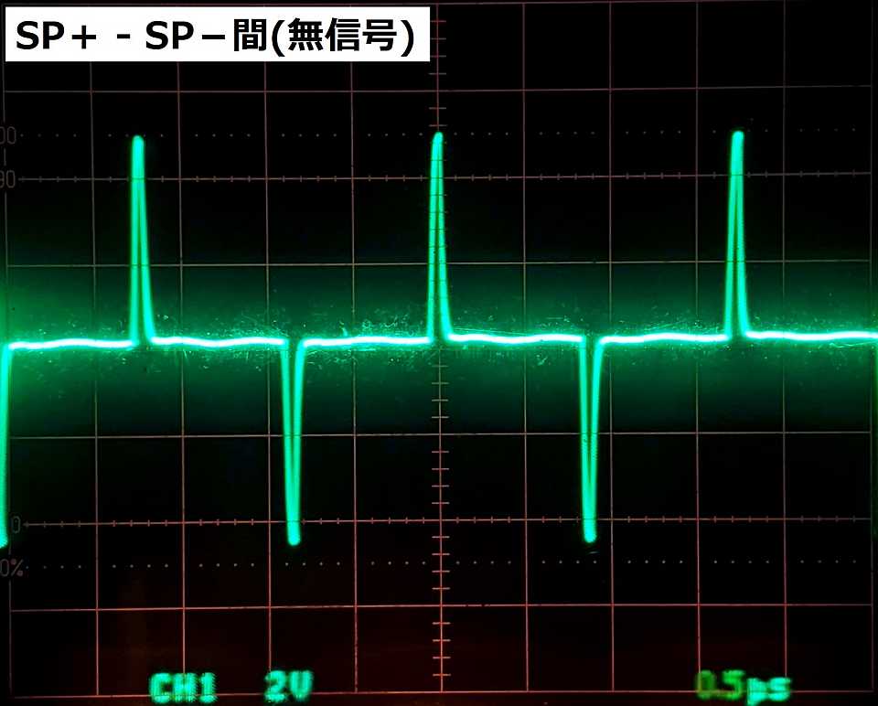 D級動作時のスピーカー波形