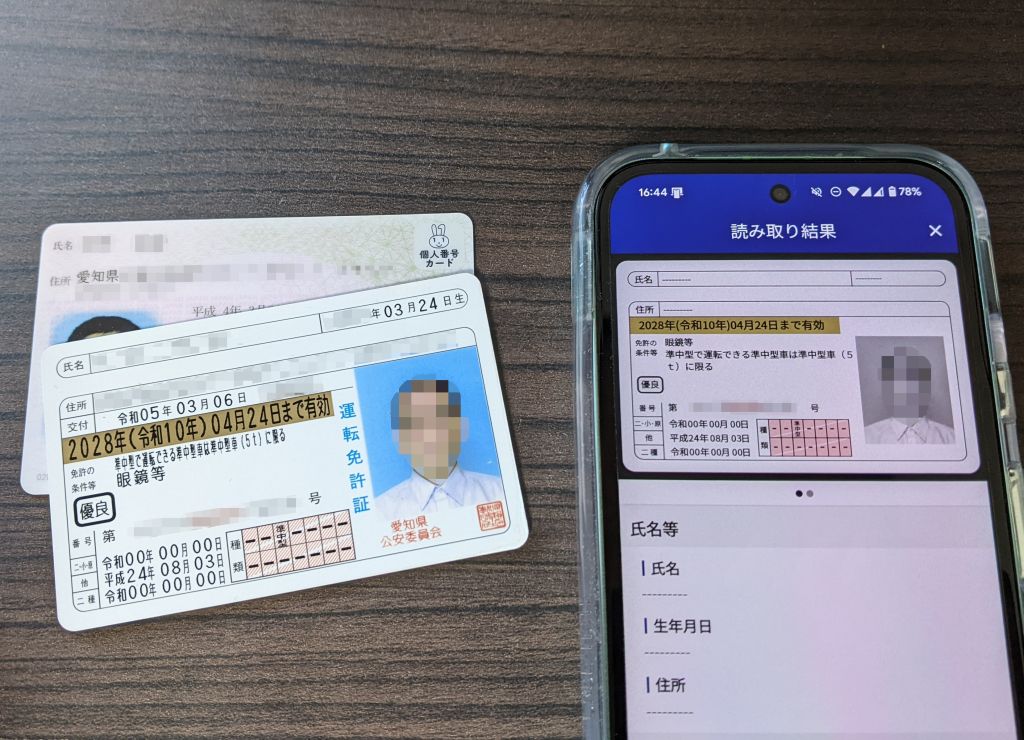 免許証イメージ